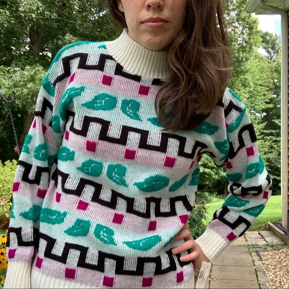 NWT Vintage 1980s Deadstock Teaser Plant Sweater - Picture 3 of 10